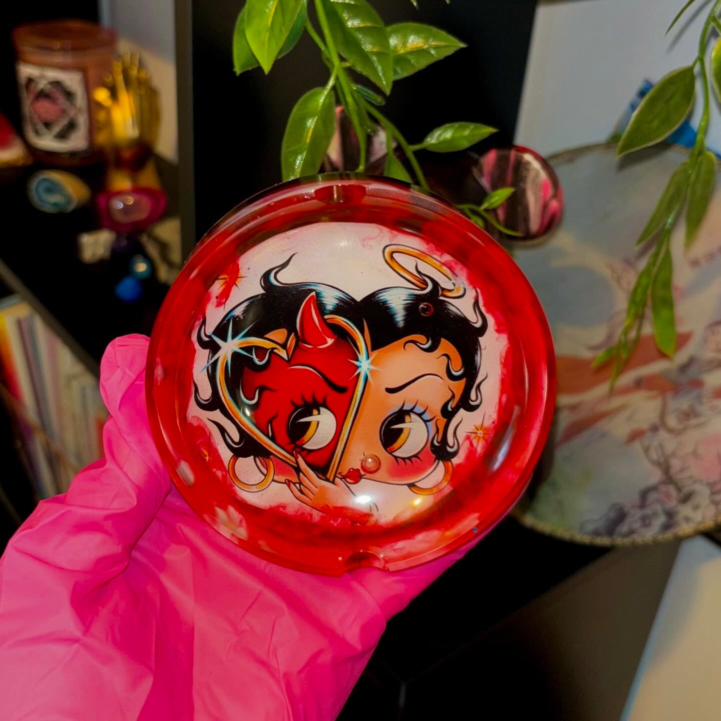 Angel devil Betty boop ashtray