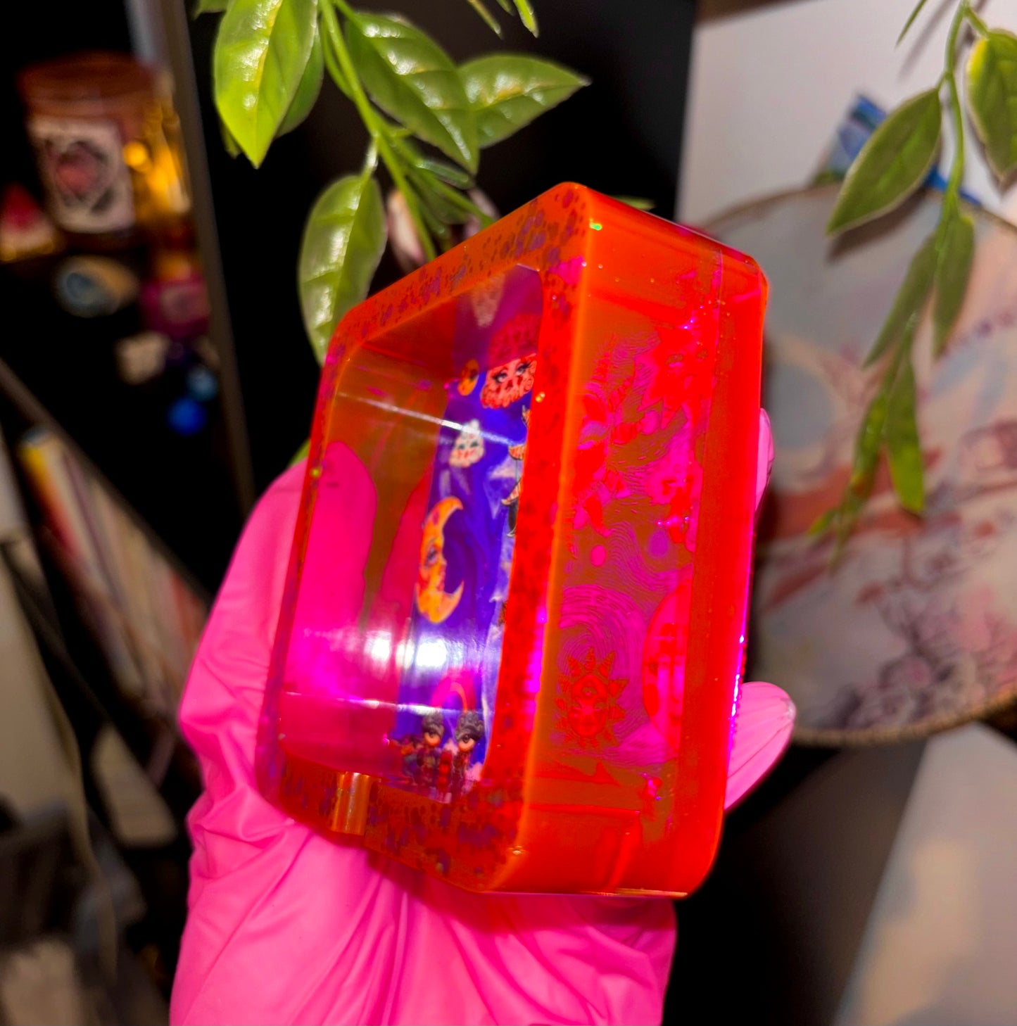 Trippy galaxy square ashtray