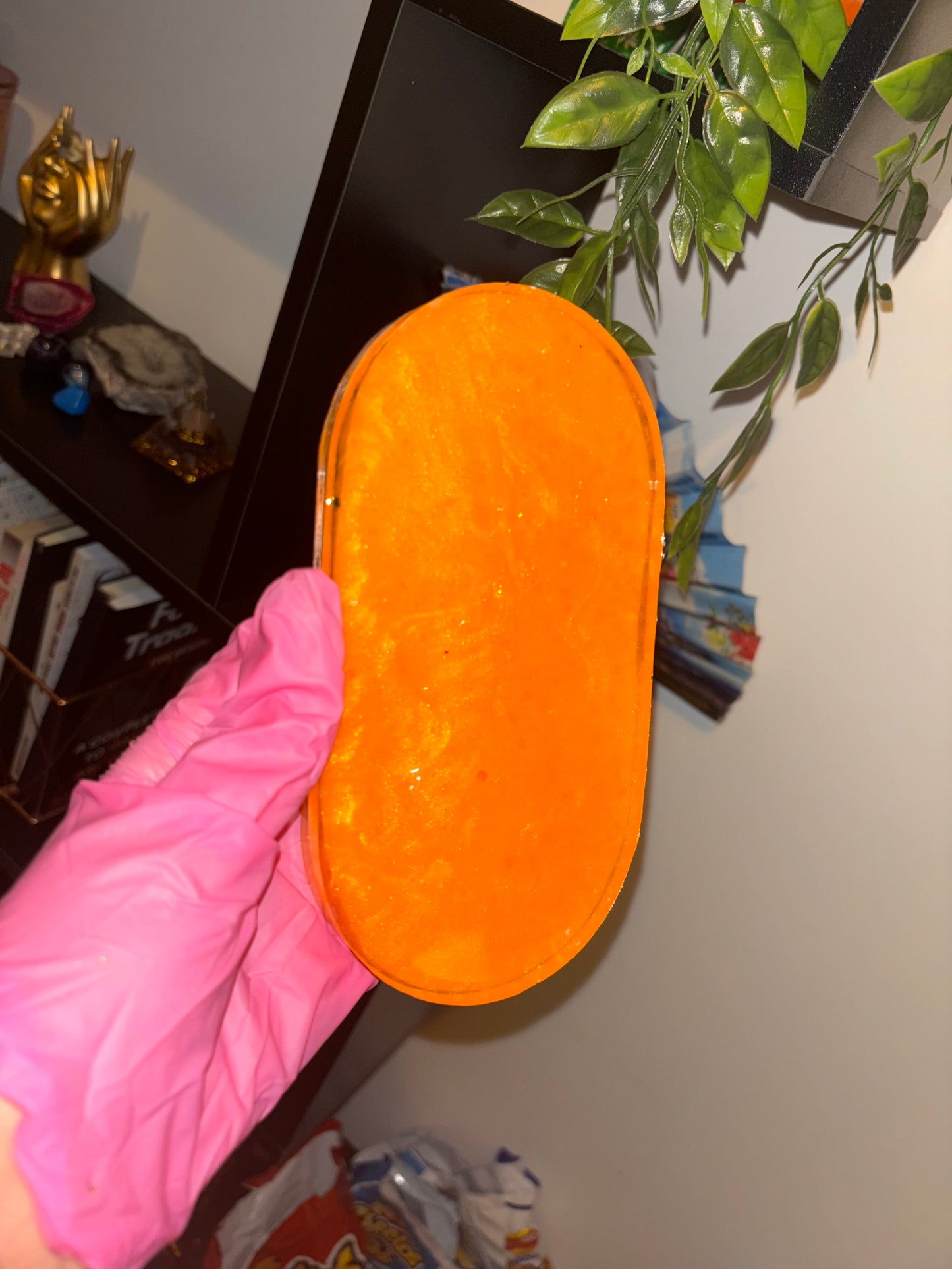 Orange cherry blossom tiger tray