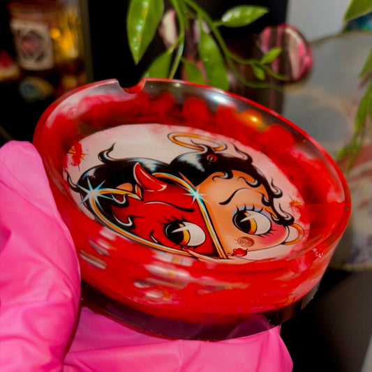 Angel devil Betty boop ashtray