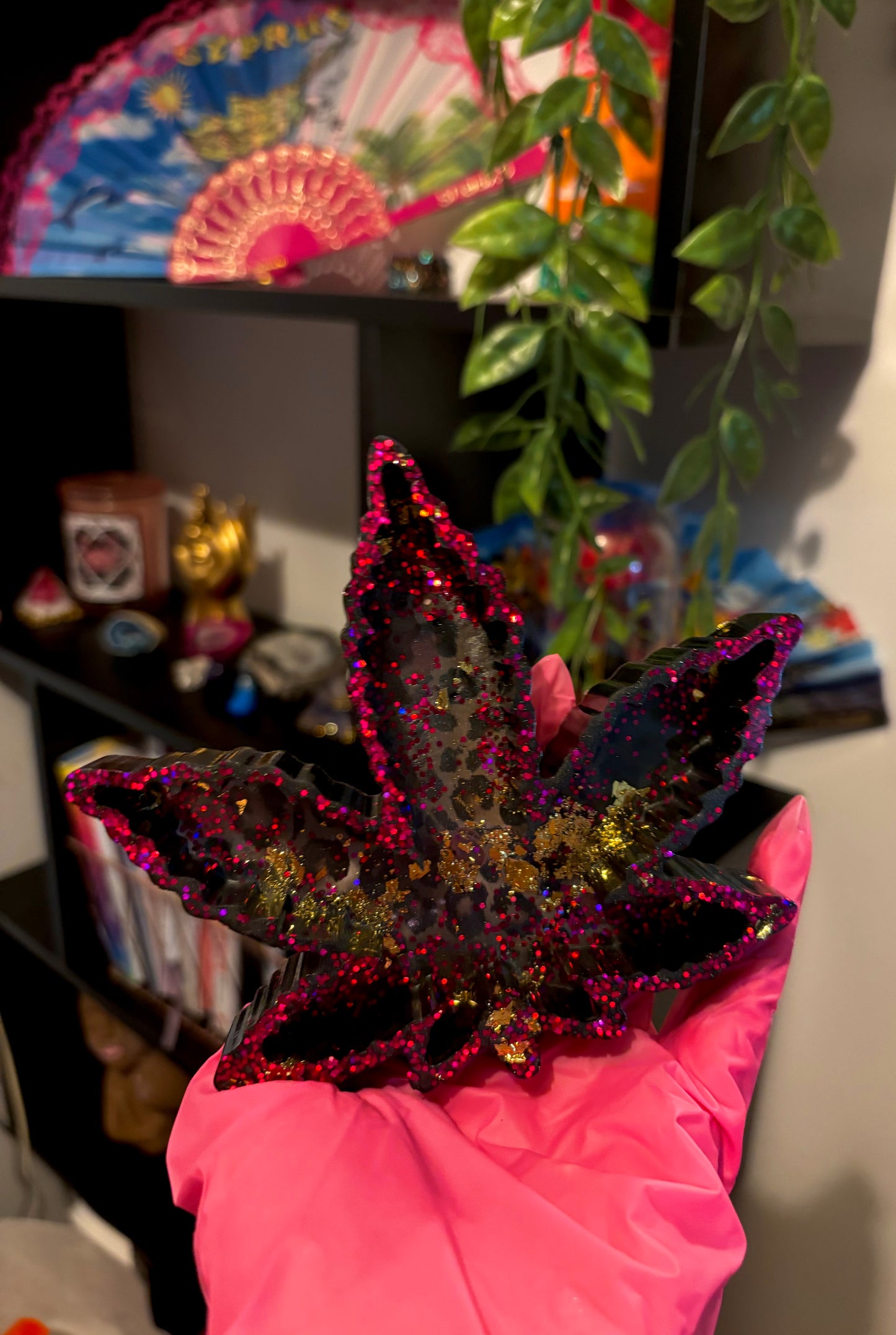 Cherry leopard leaf tray
